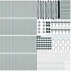 Hexagonal Fence with Post 100 x 1,2 m PVC dengtas plienas Žalia