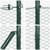 Hexagonal Fence with Post 100 x 1,4 m PVC dengtas plienas Žalia
