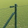 Hexagonal Fence with Post 100 x 1,4 m PVC dengtas plienas Žalia