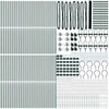 Hexagonal Fence with Post 100 x 1,5 m PVC dengtas plienas Žalia