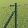 Hexagonal Fence with Post 100 x 1,5 m PVC dengtas plienas Žalia