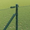 Hexagonal Fence with Post 50 x 1,2 m PVC dengtas plienas Žalia