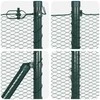 Hexagonal Fence with Post 50 x 1,2 m PVC dengtas plienas Žalia