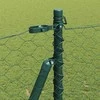 Šešiakampė tvora su betono pagrindu 50 x 1,6 m Žalia Tinklelis