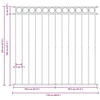Tvoros segmentas, juodos spalvos, 1,7x1,2m, plienas