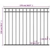 Tvoros segmentas, juodos spalvos, 1,7x1,5m, plienas