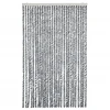 Užuolaida nuo musių, pilka/juoda/balta, 118x220cm, šenilis
