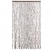 Užuolaida nuo musių, taupe ir balta, 118x220cm, šenilis