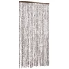 Užuolaida nuo vabzdžių, taupe ir balta, 100x220cm, šenilis