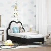 Lova Vaikiška Lovo Rėmas su Galvūgaliu Juoda 70 x 140 cm PU