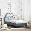 Lova Vaikiška Lovo Rėmas su Galvūgaliu Šviesiai pilka 70 x 140 cm PU
