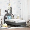 Lova Vaikiška Lovo Rėmas su Galvūgaliu Šviesiai pilka 70 x 140 cm PU