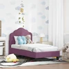 Lova Vaikiška Lovo Rėmas su Galvūgaliu Violetinė 70 x 140 cm Aksomas