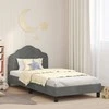 Lova Vaikiška lovos konstrukcija su galvūgaliu Tamsiai pilka
