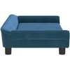 Vaikiška sofa, mėlynos spalvos, 100x50x26cm, aksomas