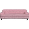 Vaikiška sofa, rožinės spalvos, 90x53x30cm, aksomas