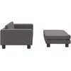 Vaikiška sofa su pakoja, pilka, 100x50x30cm, dirbtinė oda