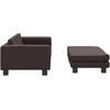 Vaikiška sofa su pakoja, ruda, 100x50x30cm, dirbtinė oda