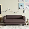 Vaikiška sofa su pakoja, ruda, 100x50x30cm, dirbtinė oda