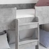 Vaikų dvigulė lova Betono pilka 75 x 190 cm Apdirbta mediena