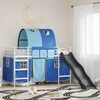 Lova Vaikų Lofto Lovos Rėmas Balta ir mėlyna 75 x 190 cm Metalas