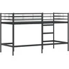 Lova Vaikų Lofto Lovos Rėmas Juoda 74,5 x 190 cm Plienas