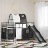 Lova Vaikų Lofto Lovos Rėmas Juoda 100 x 190 cm Metalas