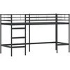 Lova Vaikų palėpės lovos rėmas su užuolaidomis Juoda ir mėlyna