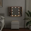 Veidrodinė spintelė su LED apšvietimu, 76x15x55cm, mediena