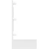 Veidrodinė spintelė su LED, balta, 90x31,5x62cm, blizgi