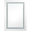 Veidrodinė vonios spintelė su LED, balta, 50x13x70cm, blizgi