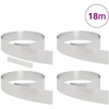 Vejo kraštas 4 pcs Sidabro 450 x 0.05 x 15 cm