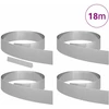 Vejo kraštas 4 pcs Sidabro 450 x 0.05 x 15 cm Cinkuota plienas