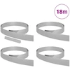 Vejo kraštas 4 pcs Sidabro 450 x 0,05 x 10 cm Cinkuota plienas