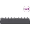 Vejos borteliai 20 pcs Antracitas 103 x 0,05 x 22 cm Plienas