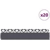 Vejos borteliai 20 pcs Antracitas 103 x 0,05 x 22 cm Plienas