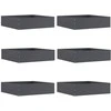 Vejo kraštas 6 pcs Antracitas 50 x 50 x 13 cm Plienas