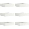 Vejo kraštas 6 pcs Balta 50 x 50 x 13 cm Plienas