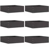 Vejo kraštas 6 pcs Juoda 40 x 40 x 13 cm Plienas