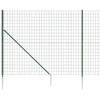 Vielinė tinklinė tvora su smaigais, žalios spalvos, 1,6x25m