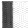 Vielos tinklas viščiukų aptvarui su PVC danga, pilkas, 25x0,5m