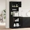 Virtuvės bufetai 2 pcs Juodas ąžuolas 60 x 50 x 180 cm