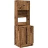Virtuvės bufetai su lentyna 2 pcs Senas medis 60 x 50 x 180 cm