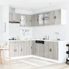 Virtuvinių spintelių komplektas, 11 dalių, Porto, pilka