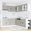 Virtuvinių spintelių komplektas, 11 dalių, Porto, pilka