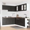 Virtuvinių spintelių komplektas, 11 dalių, Porto, juoda