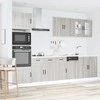 Virtuvinių spintelių komplektas, 7 dalių, Kalmar, pilka