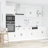 Virtuvinių spintelių komplektas, 7 dalių, Kalmar, balta