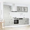 Virtuvinių spintelių komplektas, 8 dalių, Kalmar, betono pilka