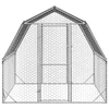 Vištienos bėgimas su stogu, 2,5x2x2,25m, galvanizuotas plienas